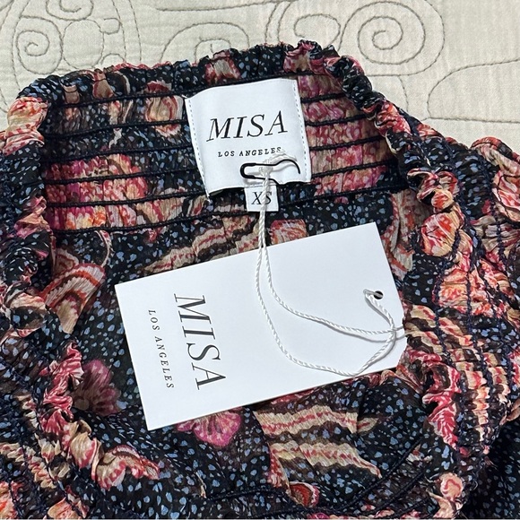 NEW Misa Los Angeles Janelle Skirt Sz XS Tiered Chiffon - Picture 4 of 8